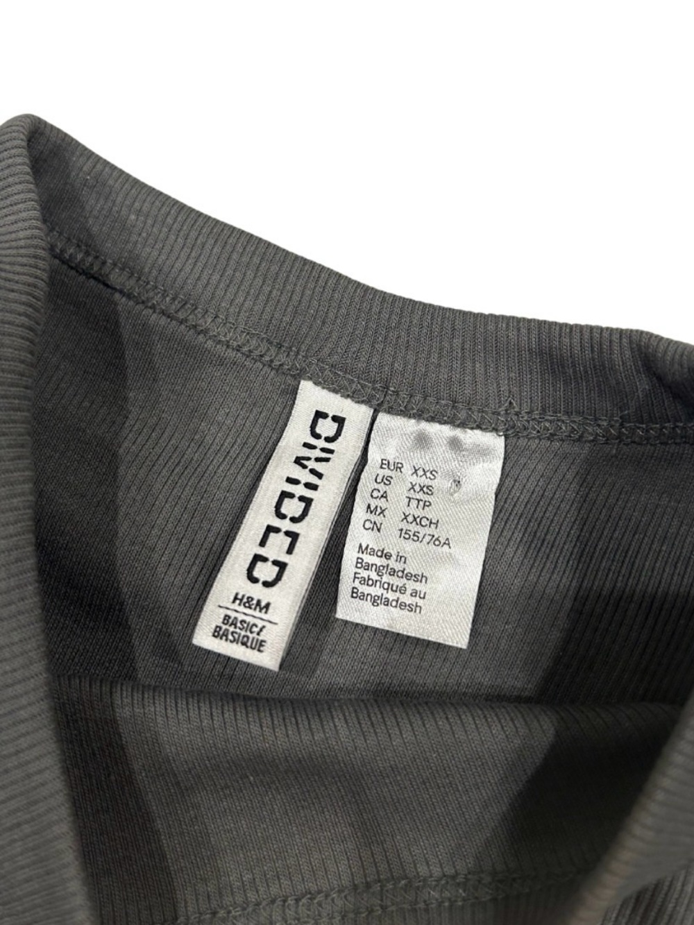 H&M Ribbed Maxi Tank Dress | Grey/Green / Size XXS - Picture 2 of 7